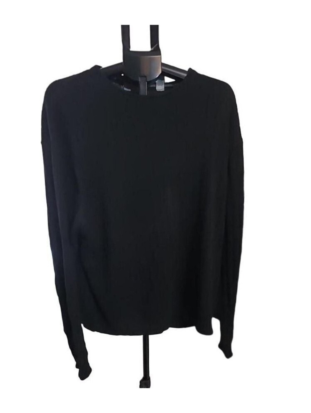 John Ashford Essentials Black Long Sleeve Crew Neck Sweater